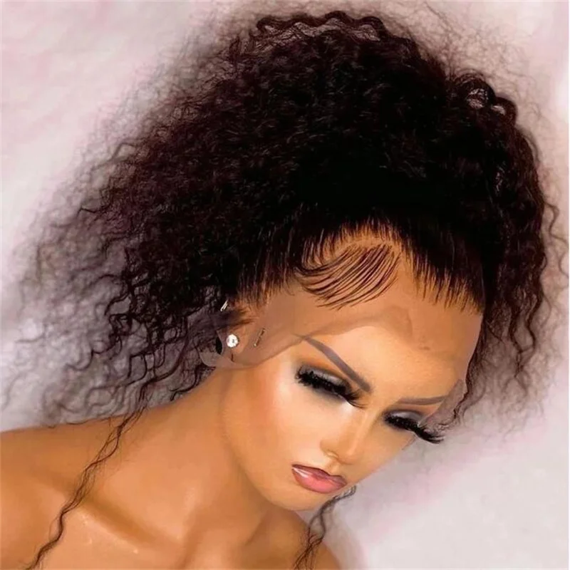 Soft Natural Black 26Inch 180Density Long Kinky Curly Lace Front Wig For Women BabyHair Heat Resistant Preplucked Daily Glueless
Soft Natural Black 26Inch 180Density Long Kinky Curly Lace Front Wig For Women BabyHair Heat Resistant Preplucked Daily Glueless