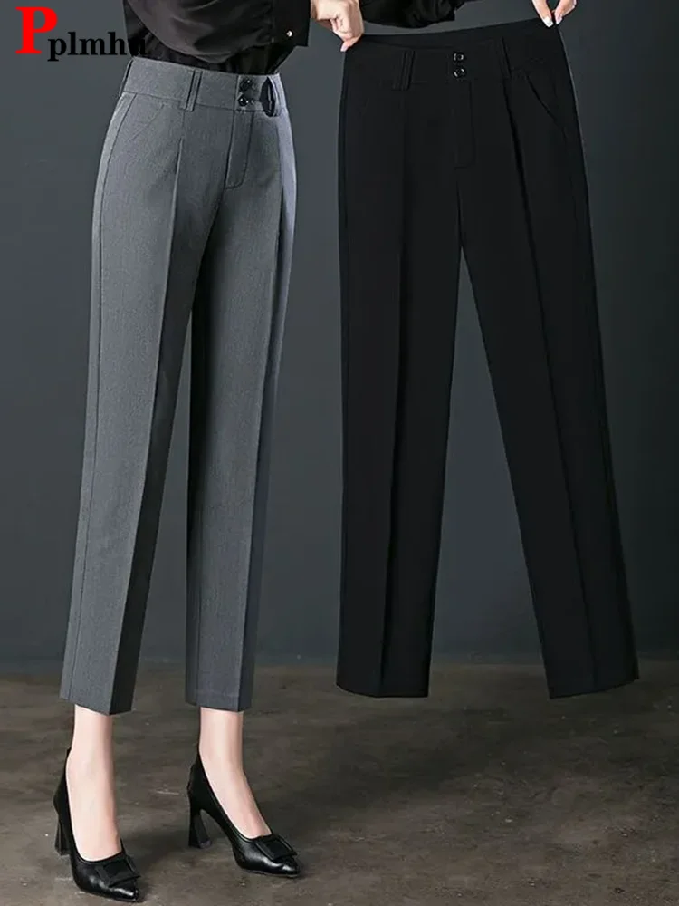 Female Formal Slim Straight Suit Pants Women Casual High Waist Pantalones Spring Fall Ankle Length Office Ol Calca New Spodnie
Female Formal Slim Straight Suit Pants Women Casual High Waist Pantalones Spring Fall Ankle Length Office Ol Calca New Spodnie