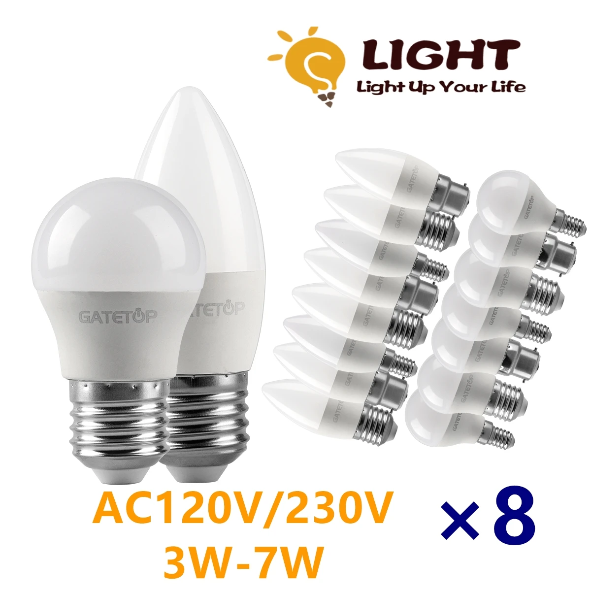 8PCS LED Golf Bulb Energy-efficient G45 C37 E14 E27 B22 3W 5W 6W 7W AC230V AC110V Led bulbs Lamp For Home Decoration
8PCS LED Golf Bulb Energy-efficient G45 C37 E14 E27 B22 3W 5W 6W 7W AC230V AC110V Led bulbs Lamp For Home Decoration