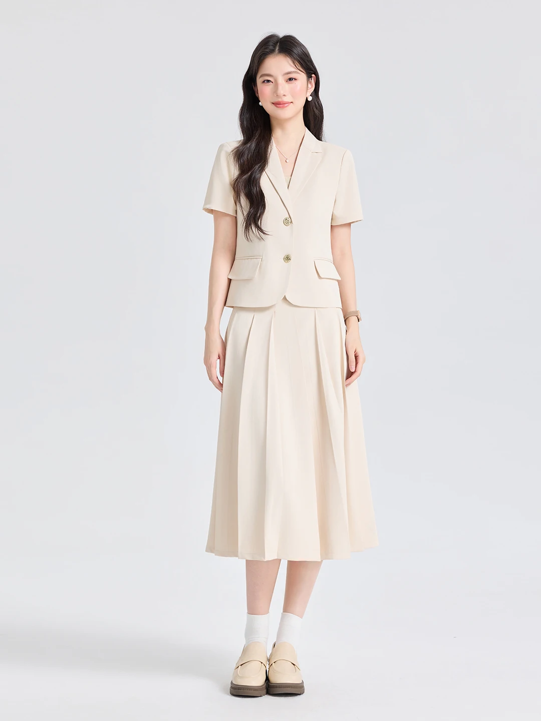 Women's Short Sleeve Suit Jacket Interview Teaching Qualification Defense Career Wardrobe Skirt Set Commute Style Polyester F...
Women's Short Sleeve Suit Jacket Interview Teaching Qualification Defense Career Wardrobe Skirt Set Commute Style Polyester F...