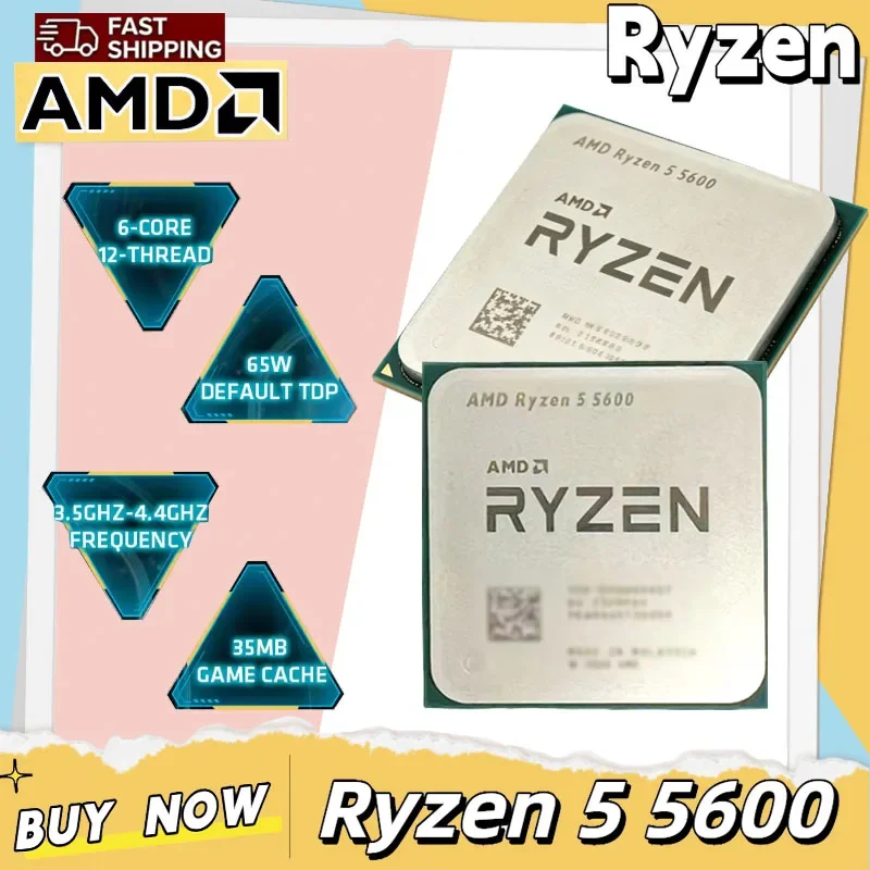 AMD Ryzen 5 5600 AMD R5 5600 CPU 6-Core 12-Thread 3.5GHz Unlocked Desktop Processor Socket AM4 Gaming CPU Without Package
AMD Ryzen 5 5600 AMD R5 5600 CPU 6-Core 12-Thread 3.5GHz Unlocked Desktop Processor Socket AM4 Gaming CPU Without Package