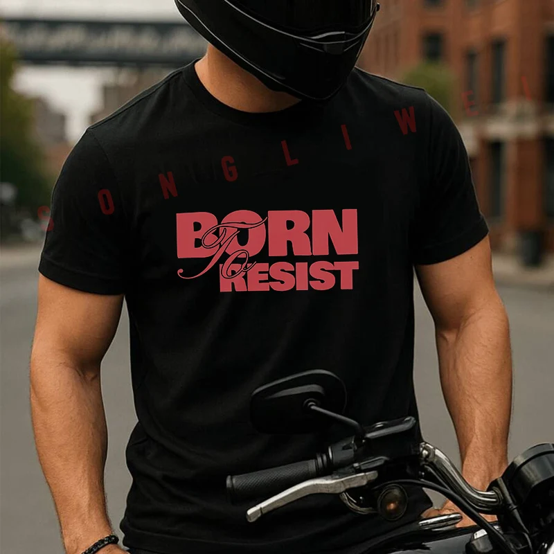 Вдохновляющая футболка с надписью «Born To Resist» в красных иероглифах, летняя хлопковая футболка с короткими рукавами, мужская и женская уличная одежда, свободные футболки
Вдохновляющая футболка с надписью «Born To Resist» в красных иероглифах, летняя хлопковая футболка с короткими рукавами, мужская и женская уличная одежда, свободные футболки