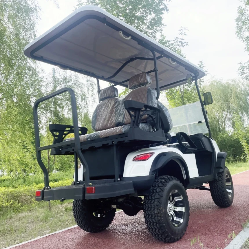 Small Farm 4 Seater 4KW/5KW AC System 60V 72V Lithium Utility Vehicle Electric Golf Cart With Off-Road Tires Aluminum Wheels
Small Farm 4 Seater 4KW/5KW AC System 60V 72V Lithium Utility Vehicle Electric Golf Cart With Off-Road Tires Aluminum Wheels