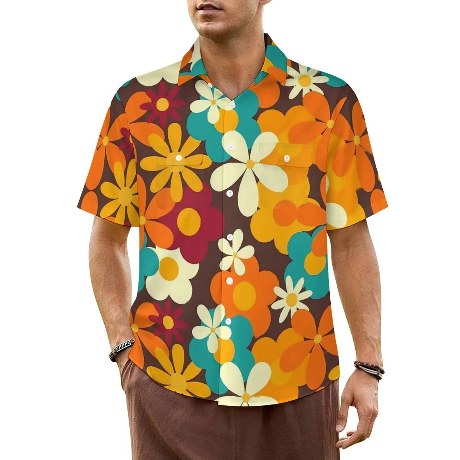 Retro Flower Power Beach Shirt Male 70s Classic Floral Loose Casual Shirts Hawaii Short Sleeves Fashion Graphic Oversize Blouses
Retro Flower Power Beach Shirt Male 70s Classic Floral Loose Casual Shirts Hawaii Short Sleeves Fashion Graphic Oversize Blouses