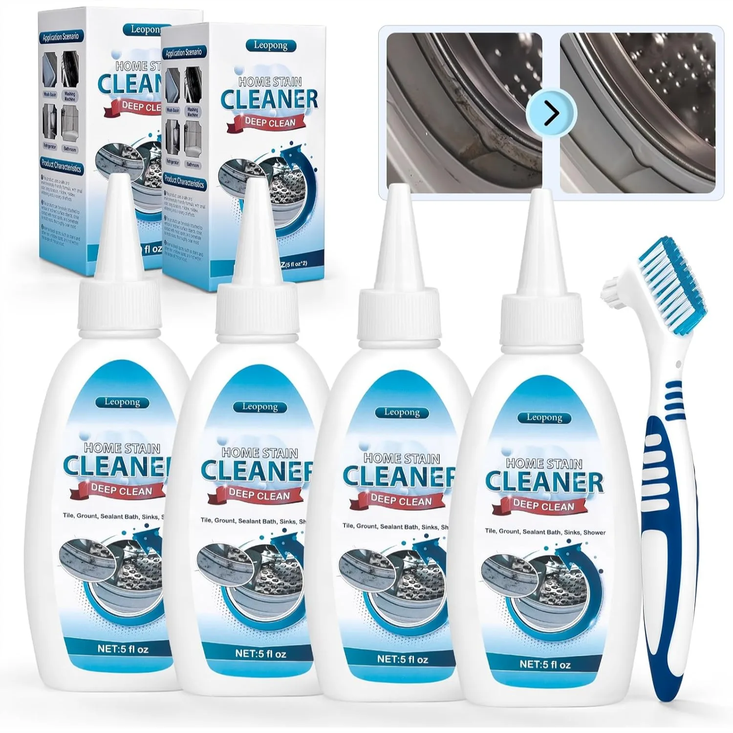 Home Cleaner Gel for Washing Machine, Refrigerator Strips, Sinks, Tiles, Bathrooms - 20 fl oz
Home Cleaner Gel for Washing Machine, Refrigerator Strips, Sinks, Tiles, Bathrooms - 20 fl oz