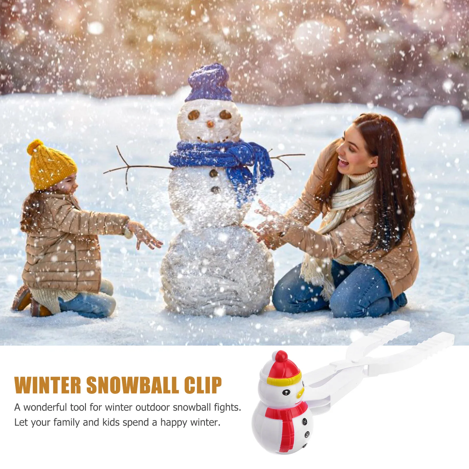 2pcs Snow Ball Maker Snowman Shape Kids Winter Non-Slip Handle Wet Sand Mud Bath Tool Outdoor Fun Children'S
2pcs Snow Ball Maker Snowman Shape Kids Winter Non-Slip Handle Wet Sand Mud Bath Tool Outdoor Fun Children'S