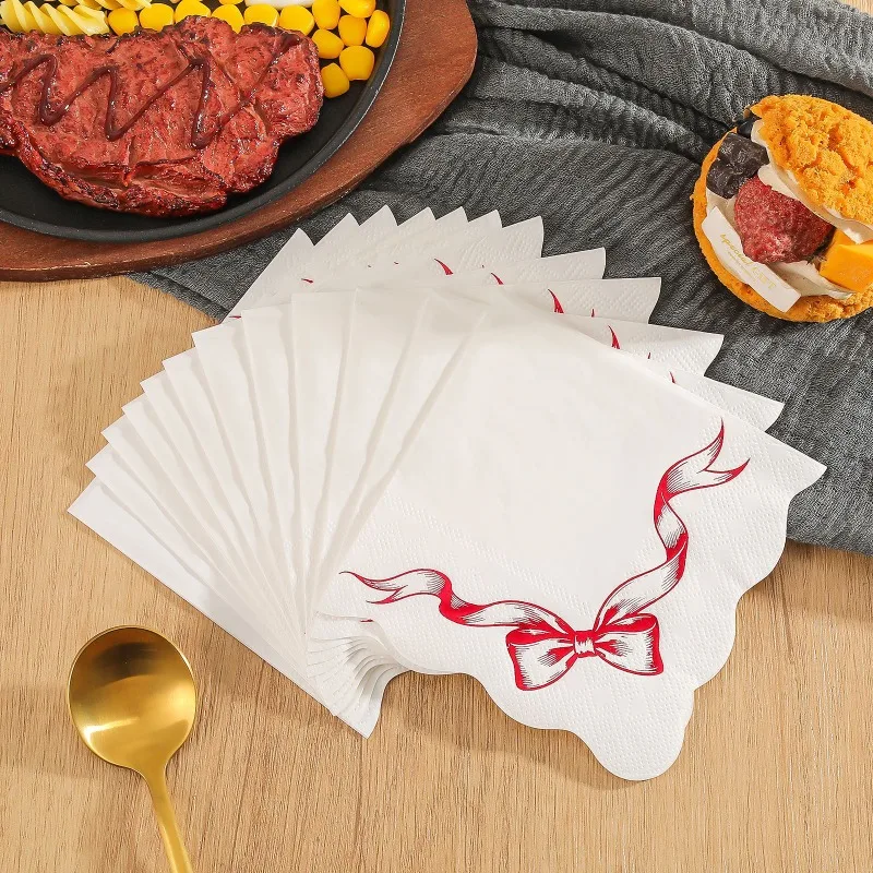 20pcs 25cm 3-Ply 2Layer Red Gold Stamped Bow White Bottom Napkins Wave Edge Party Disposable Table Mat DIY Decoupage Paper
20pcs 25cm 3-Ply 2Layer Red Gold Stamped Bow White Bottom Napkins Wave Edge Party Disposable Table Mat DIY Decoupage Paper