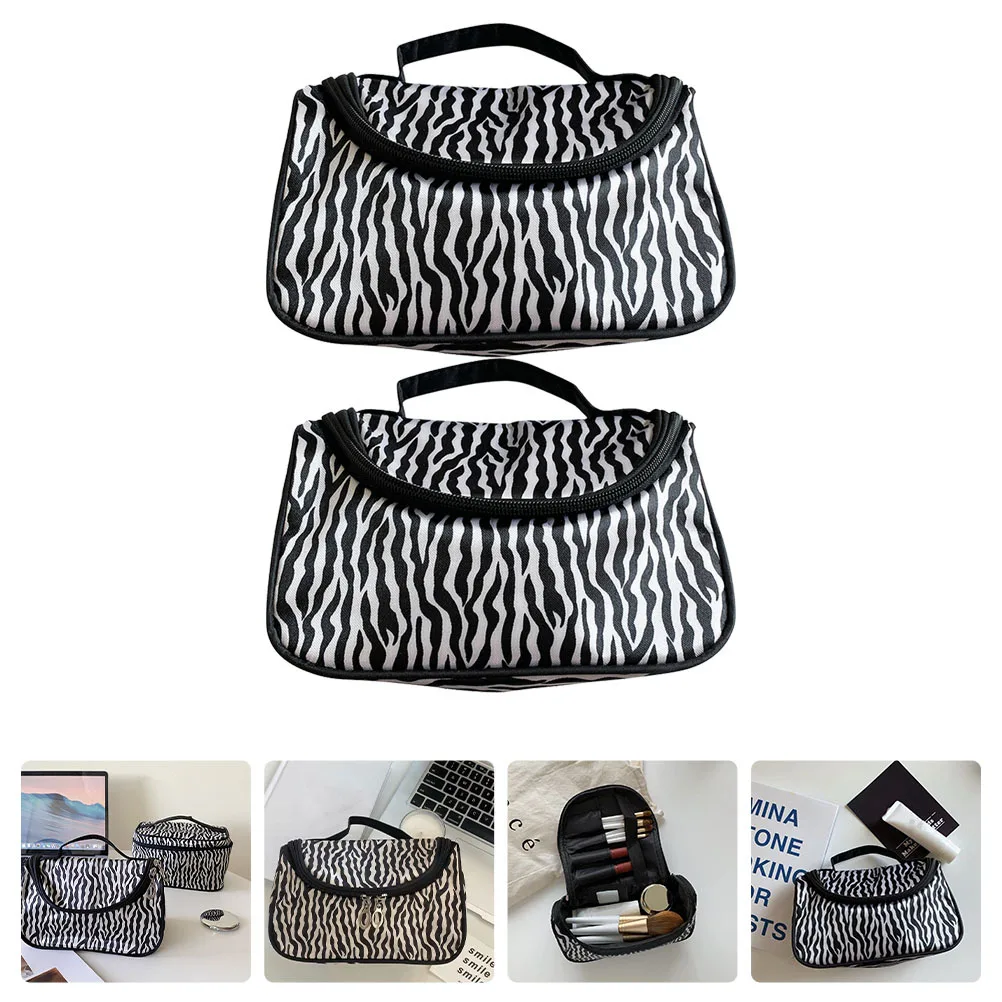 2Pcs Zebra Stripe Cosmetics Bag Creative Lightweight Travel Wash Bag Waterproof Large Capacity Makeup Organizer for Women
2Pcs Zebra Stripe Cosmetics Bag Creative Lightweight Travel Wash Bag Waterproof Large Capacity Makeup Organizer for Women