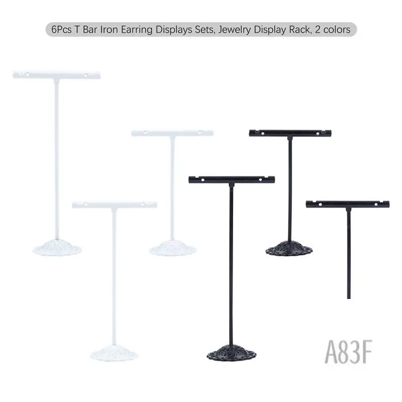 6Pcs Metal T Bar Earring Display T Shape Stand Jewlery Showcase Organizer Display Rack For Jewelry Exhibition Showcase
6Pcs Metal T Bar Earring Display T Shape Stand Jewlery Showcase Organizer Display Rack For Jewelry Exhibition Showcase