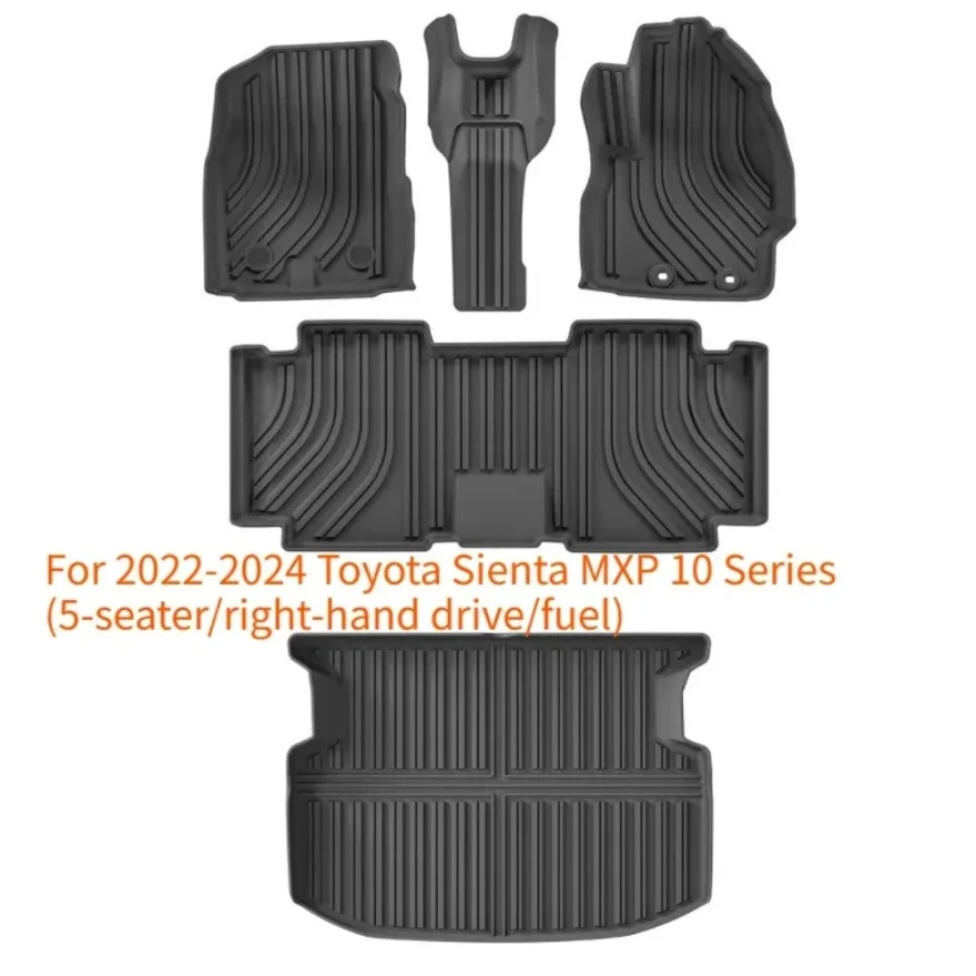 For Toyota Sienta MXP10 Series 2022 2023 2024 Car All-season Eco-friendly Waterproof TPE Floor Mats and Trunk Mat
For Toyota Sienta MXP10 Series 2022 2023 2024 Car All-season Eco-friendly Waterproof TPE Floor Mats and Trunk Mat