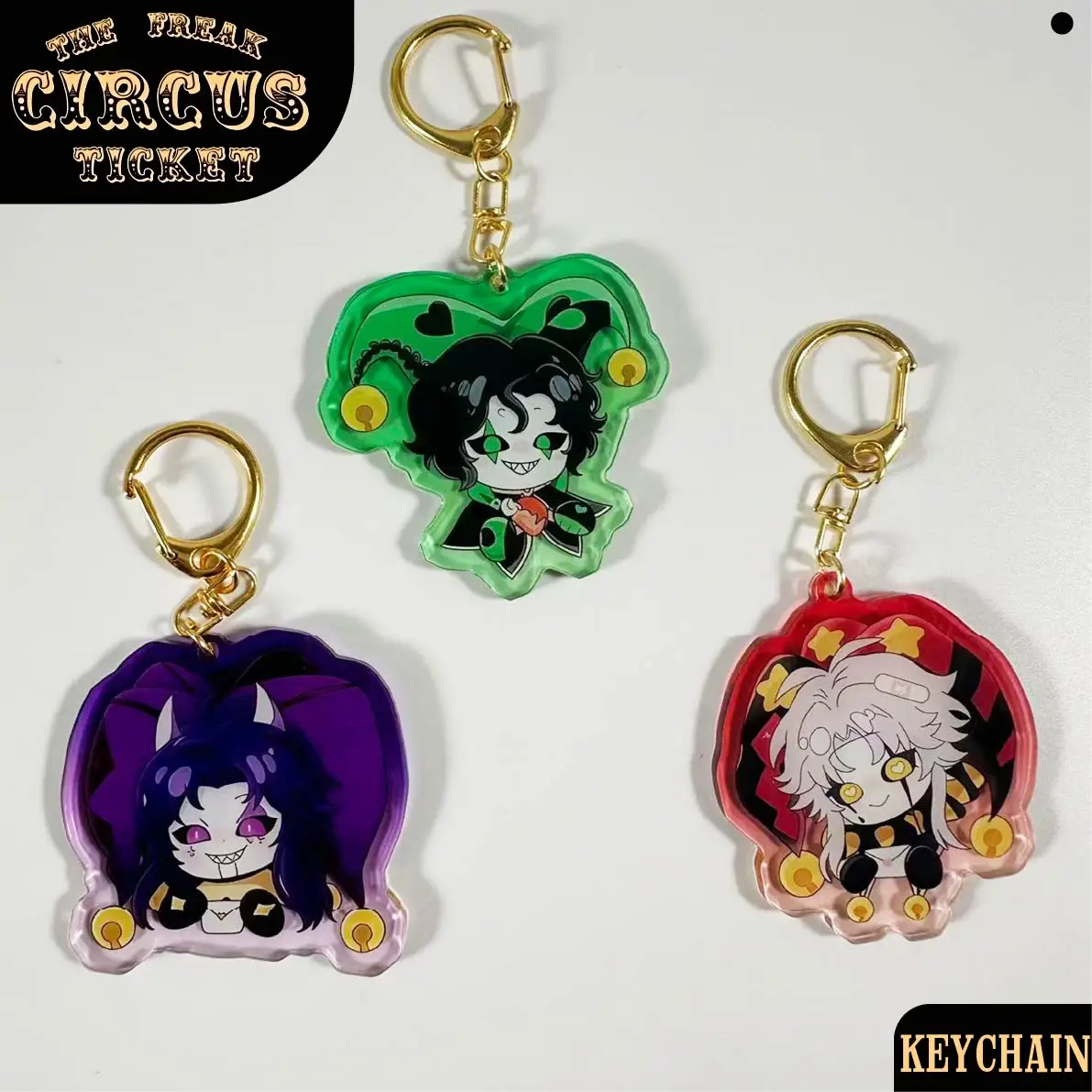 The Freak Circus Acrylic Keychain, Horror Circus Bag Charm, Creepy Cute Gift for Birthday Christmas Party Favor
The Freak Circus Acrylic Keychain, Horror Circus Bag Charm, Creepy Cute Gift for Birthday Christmas Party Favor