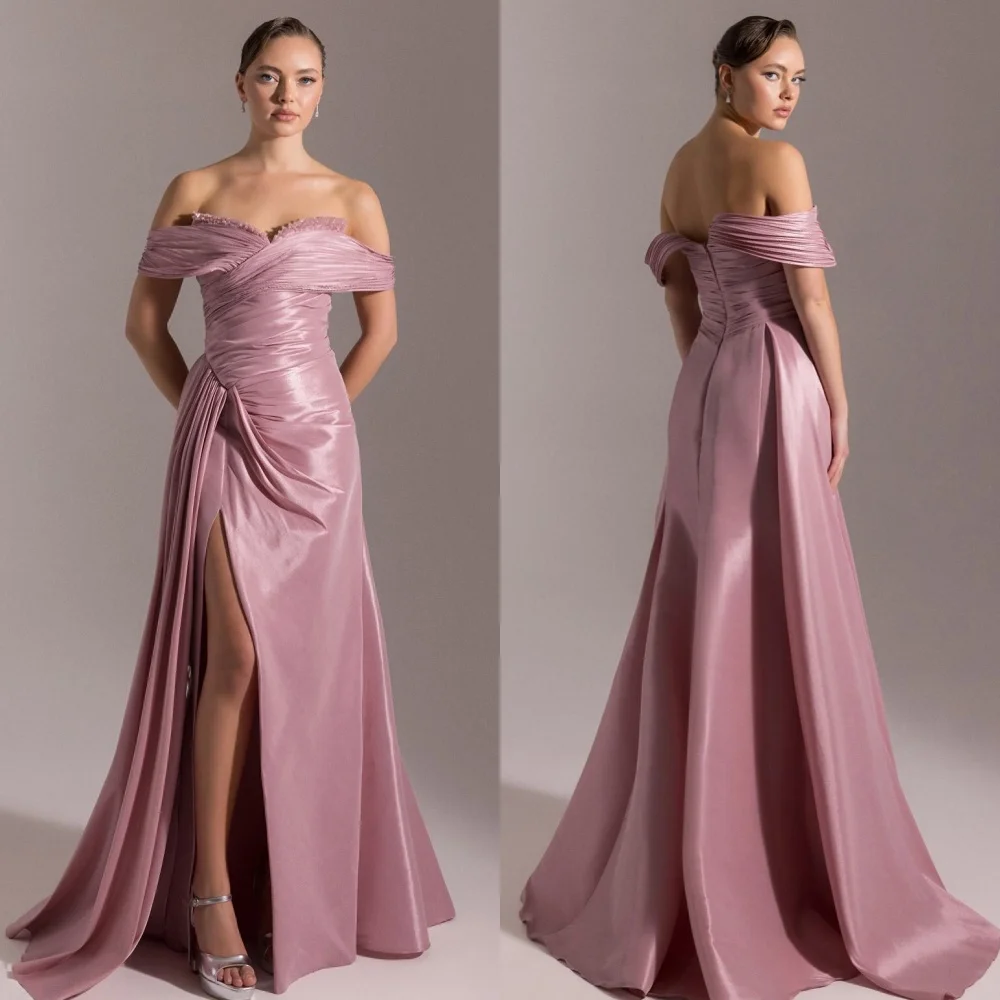 Customized High Quality Exquisite Charmeuse Beading Ruched Mermaid Off-the-shoulder Long Dresses Bespoke Occasion Dresses Sexy
Customized High Quality Exquisite Charmeuse Beading Ruched Mermaid Off-the-shoulder Long Dresses Bespoke Occasion Dresses Sexy