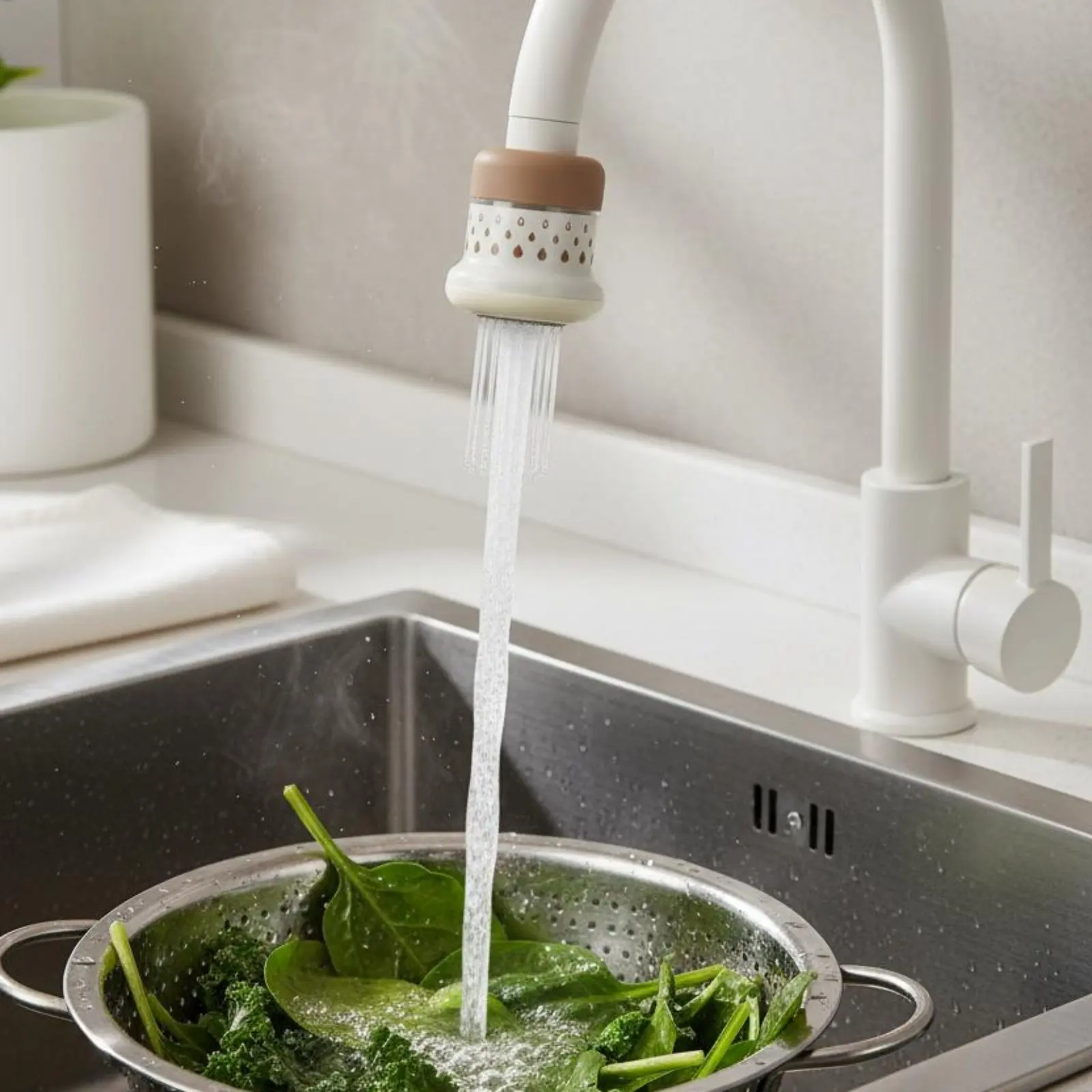 Tap Water Purifier Spout Cute Design Kitchen Sink Aerator Spray-Minimizing Faucet Head Universal Fit for Bathroom
Tap Water Purifier Spout Cute Design Kitchen Sink Aerator Spray-Minimizing Faucet Head Universal Fit for Bathroom