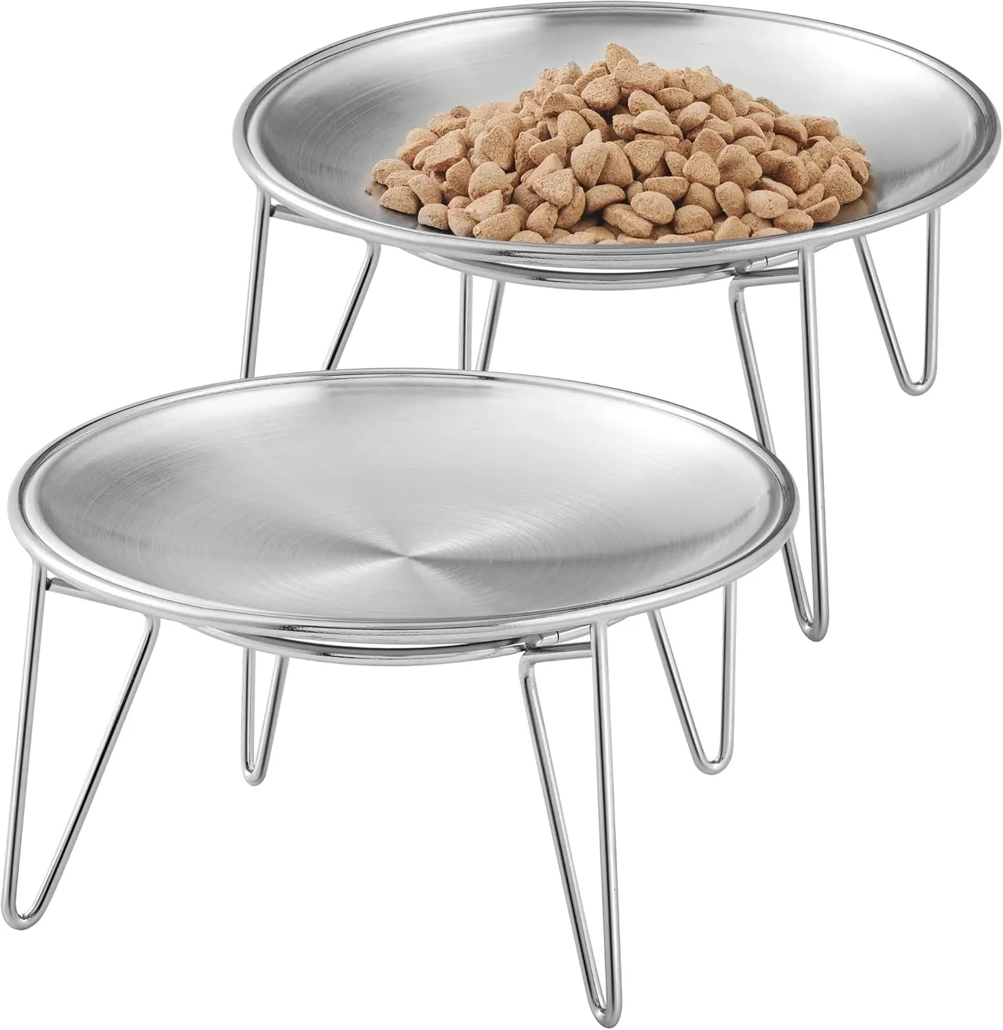 2-Pack Stainless Steel Elevated Cat Bowls with Stand, Shallow Design for Whisker Fatigue, Pet Food and Water Dishes
2-Pack Stainless Steel Elevated Cat Bowls with Stand, Shallow Design for Whisker Fatigue, Pet Food and Water Dishes