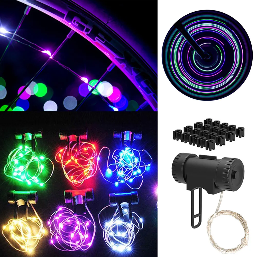Spinning Bike Wheel Lights Spoke Decorations Night Safety Lights Colorful Tire Lights String Set Colorful Cycling Accessories
Spinning Bike Wheel Lights Spoke Decorations Night Safety Lights Colorful Tire Lights String Set Colorful Cycling Accessories