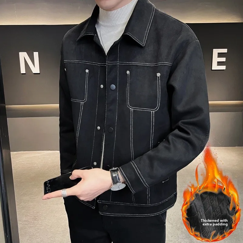 Мужская замшевая хлопковая куртка Thiened, новинка 2023, Sle Haome, высококачественная хлопковая куртка, модная брендовая мужская одежда
Мужская замшевая хлопковая куртка Thiened, новинка 2023, Sle Haome, высококачественная хлопковая куртка, модная брендовая мужская одежда