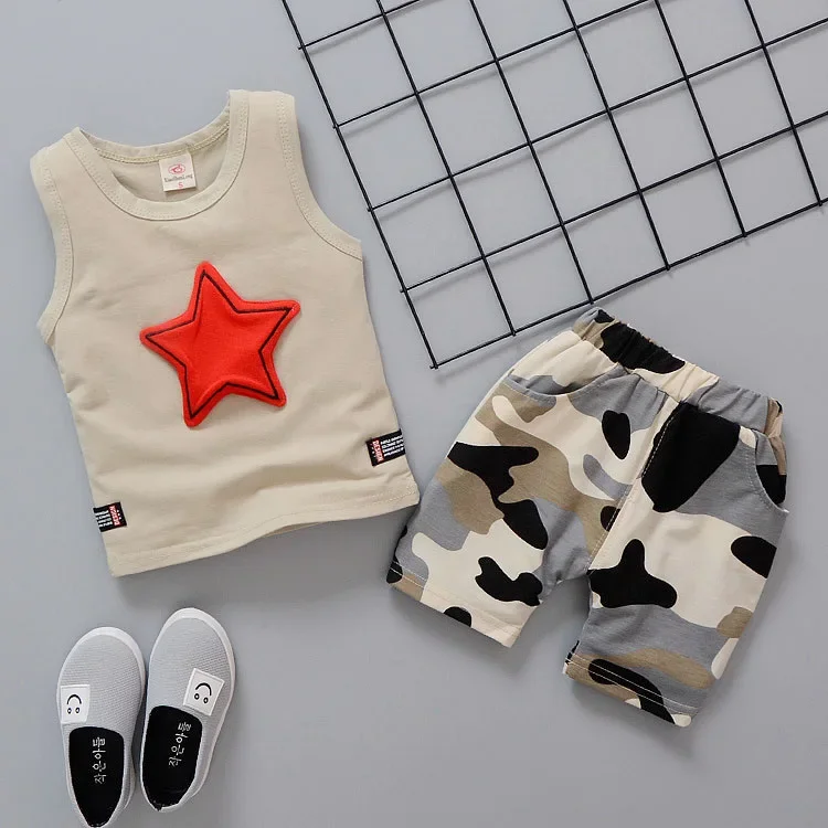 Kids Boys Girls Cotton Clothes Children Pentagram Vest Camouflage Shorts Toddler Casual Wear Clothing Infant Tracksuit 1-4 YEARS
Kids Boys Girls Cotton Clothes Children Pentagram Vest Camouflage Shorts Toddler Casual Wear Clothing Infant Tracksuit 1-4 YEARS