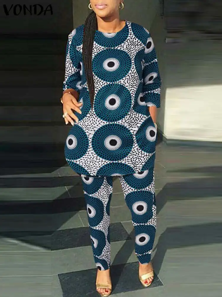 VONDA 2024 Summer Women Vintage Long Pant Sets 3/4 Sleeve Fashion Top and Wide Leg Pants Bohemian Printed 2PCS Casual Loose Sets
VONDA 2024 Summer Women Vintage Long Pant Sets 3/4 Sleeve Fashion Top and Wide Leg Pants Bohemian Printed 2PCS Casual Loose Sets