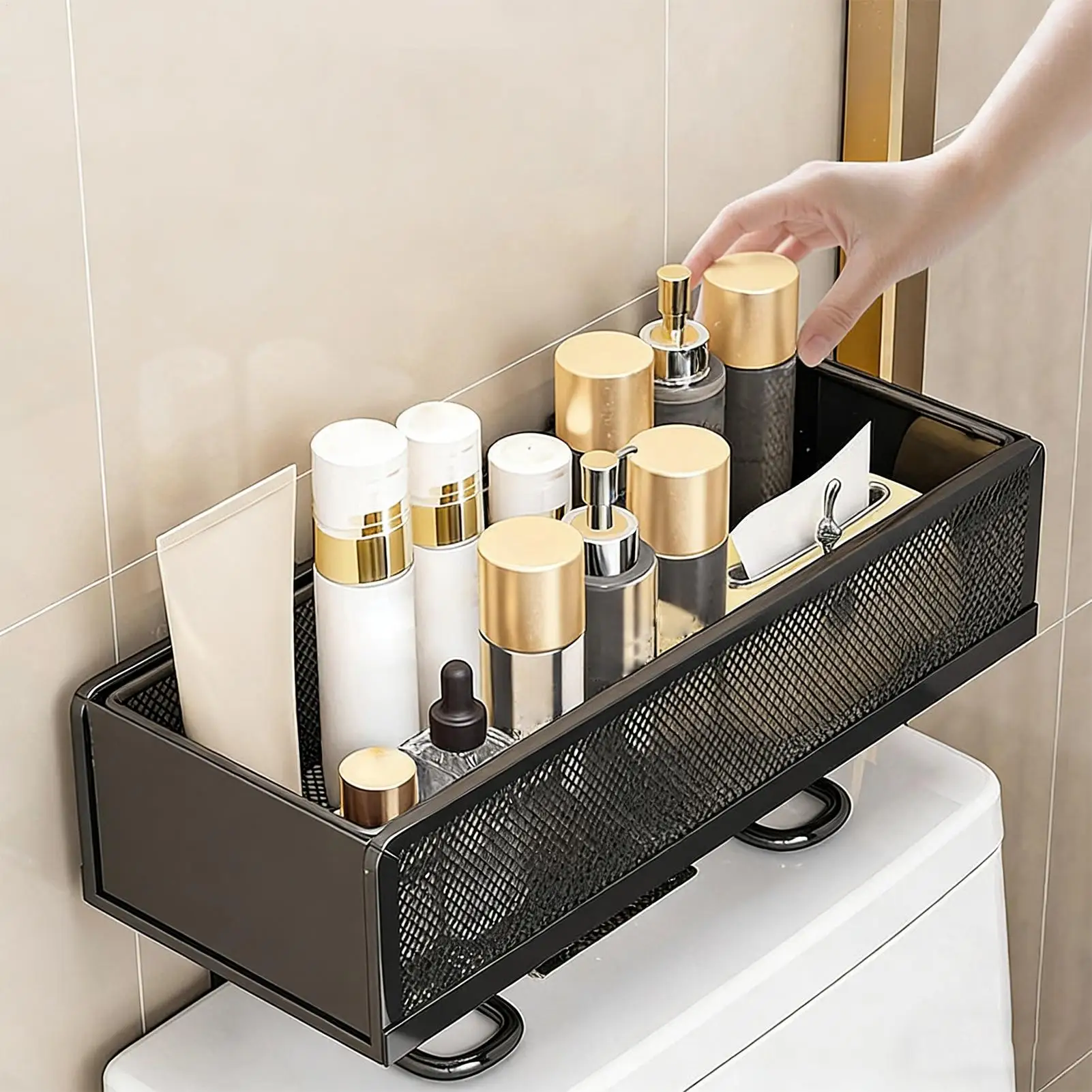 Toilet Shelf Metal Adhesive Space Saving Bathroom Stand Over Toilet Storage Shelves for Home Restroom Kitchen Laundry Room Paper
Toilet Shelf Metal Adhesive Space Saving Bathroom Stand Over Toilet Storage Shelves for Home Restroom Kitchen Laundry Room Paper