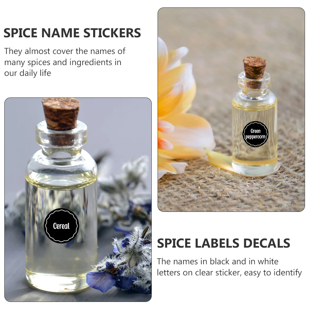 144 Pcs Spice Label Sticker Food Round Labels for Jars Black Ingredients Stickers
144 Pcs Spice Label Sticker Food Round Labels for Jars Black Ingredients Stickers
