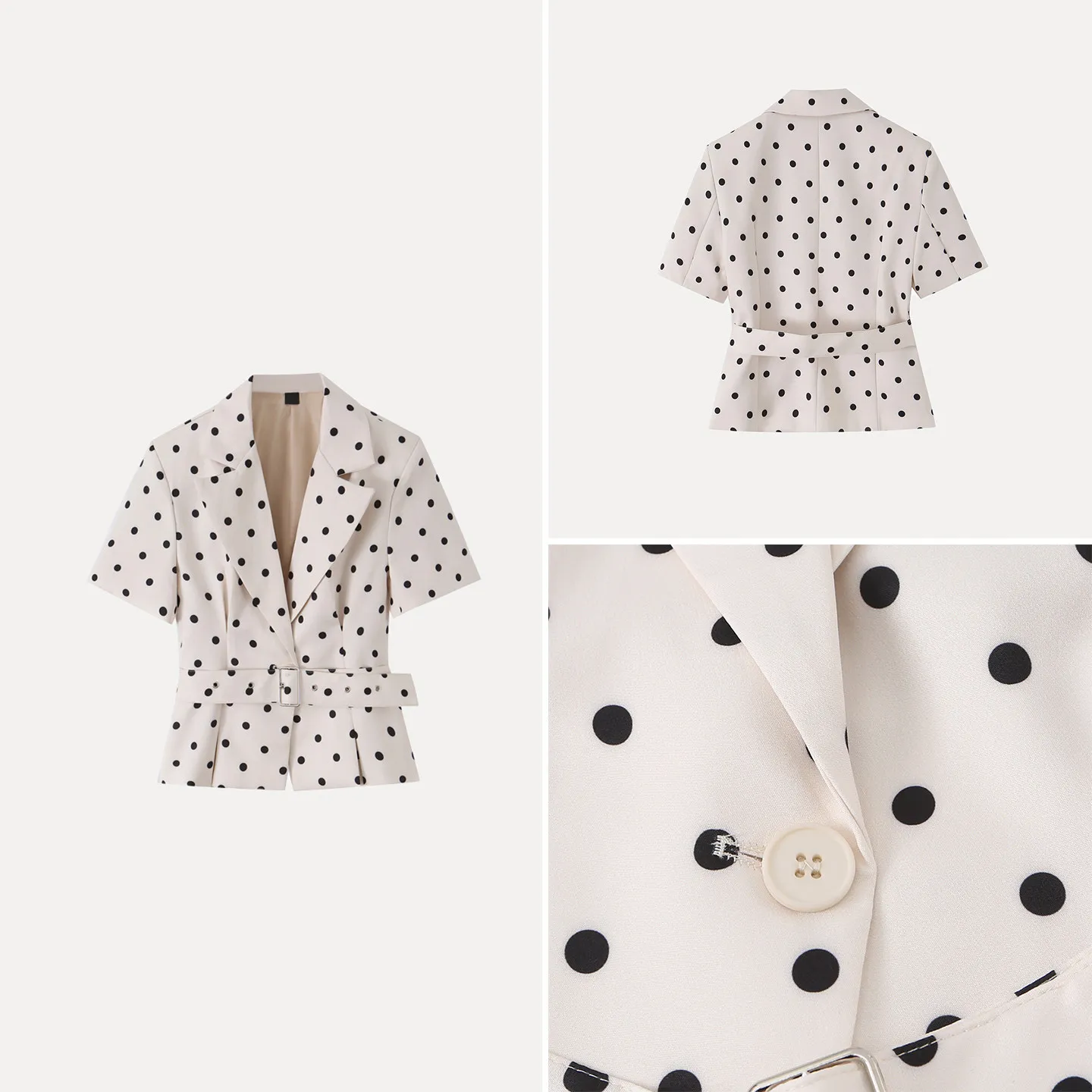 Women's Summer 2026 Checkered Belted Suit Jacket Casual Elegant Fashion Waistcoat Style Short Sleeve Shirt ZADATA Brand
Women's Summer 2026 Checkered Belted Suit Jacket Casual Elegant Fashion Waistcoat Style Short Sleeve Shirt ZADATA Brand