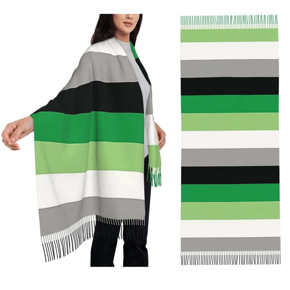 Аромантический шарф с флагом гордости, шарфы с кисточками для женщин, мягкие теплые шали и накидки, большая осенне-зимняя шаль
Аромантический шарф с флагом гордости, шарфы с кисточками для женщин, мягкие теплые шали и накидки, большая осенне-зимняя шаль