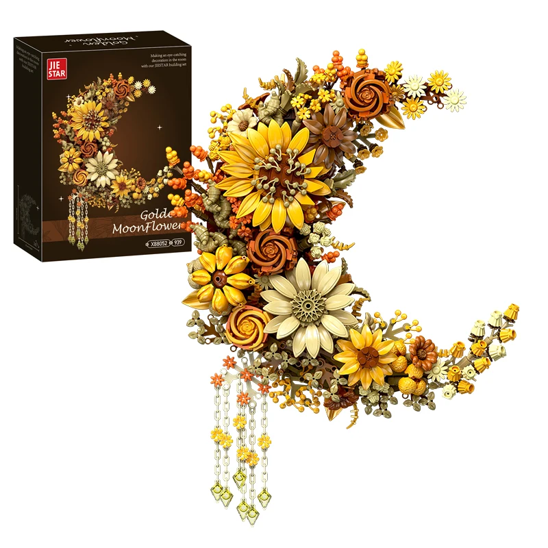 939PCS Golden Moon Flowers Building Blocks Home Wall Decoration Eternal Flowers Model DIY MOC Assembly Bricks Creative Gifts
939PCS Golden Moon Flowers Building Blocks Home Wall Decoration Eternal Flowers Model DIY MOC Assembly Bricks Creative Gifts