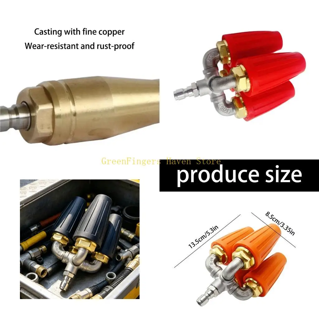 F68D 4 Head High Pressure Brass Sprays Nozzle With 270 Degree Rotating For Stubborn Dirt Removal And Cleaning
F68D 4 Head High Pressure Brass Sprays Nozzle With 270 Degree Rotating For Stubborn Dirt Removal And Cleaning
