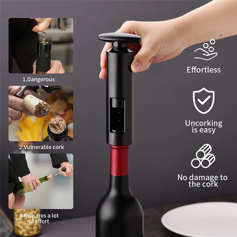 Набор открывалки для вина HHO-Wine, набор открывалки для бутылок с винным штопором с резаком для фольги, разливкой, вакуумной пробкой, открывалкой для бутылок вина
Набор открывалки для вина HHO-Wine, набор открывалки для бутылок с винным штопором с резаком для фольги, разливкой, вакуумной пробкой, открывалкой для бутылок вина