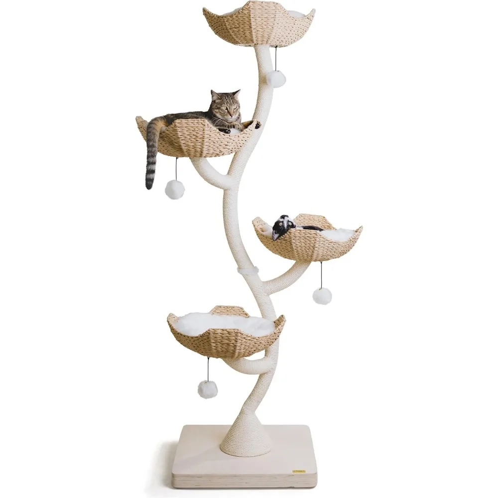 MAU 73" Tall Modern Cat Tree Scratching Tower for Large Cats, Scratching Post Condo, Cat Tower for Multiple Cats, Luxury Cat Gif
MAU 73" Tall Modern Cat Tree Scratching Tower for Large Cats, Scratching Post Condo, Cat Tower for Multiple Cats, Luxury Cat Gif