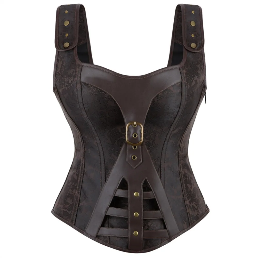 Женский винтажный корсет в стиле стимпанк с завышенной талией, топ с принтом, боковая молния, плечевой ремень, бюстье, жилет для похудения, формирователь, готический корсет
Женский винтажный корсет в стиле стимпанк с завышенной талией, топ с принтом, боковая молния, плечевой ремень, бюстье, жилет для похудения, формирователь, готический корсет