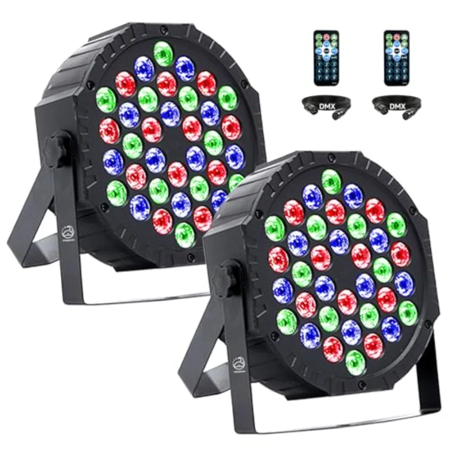 LED Par Lights with DMX Control, DJ Stage Light RGB 36 LED Uplights with Sound Activated Remote Control DJ Stage Lighting Indoo
LED Par Lights with DMX Control, DJ Stage Light RGB 36 LED Uplights with Sound Activated Remote Control DJ Stage Lighting Indoo