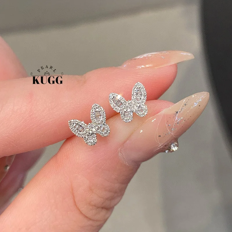 KUGG серьги из 100% белого золота 18 карат, серьги-гвоздики с натуральными бриллиантами, элегантные серьги-гвоздики в форме бабочки, высокие свадебные украшения для женщин
KUGG серьги из 100% белого золота 18 карат, серьги-гвоздики с натуральными бриллиантами, элегантные серьги-гвоздики в форме бабочки, высокие свадебные украшения для женщин