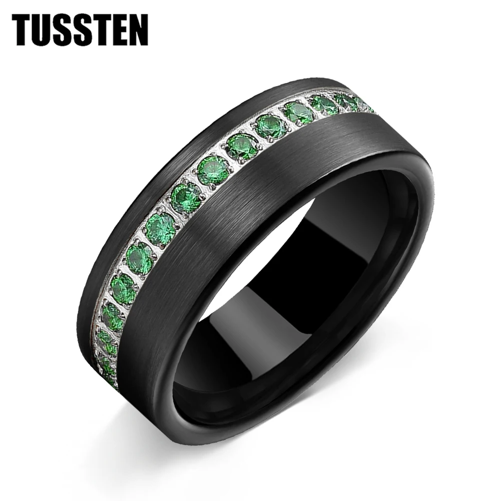 TUSSTEN 8MM Cool Men's Promise Wedding Band Tungsten Combination Rings For Boyfriend Husband White Green CZ Inlay New Arrivals
TUSSTEN 8MM Cool Men's Promise Wedding Band Tungsten Combination Rings For Boyfriend Husband White Green CZ Inlay New Arrivals