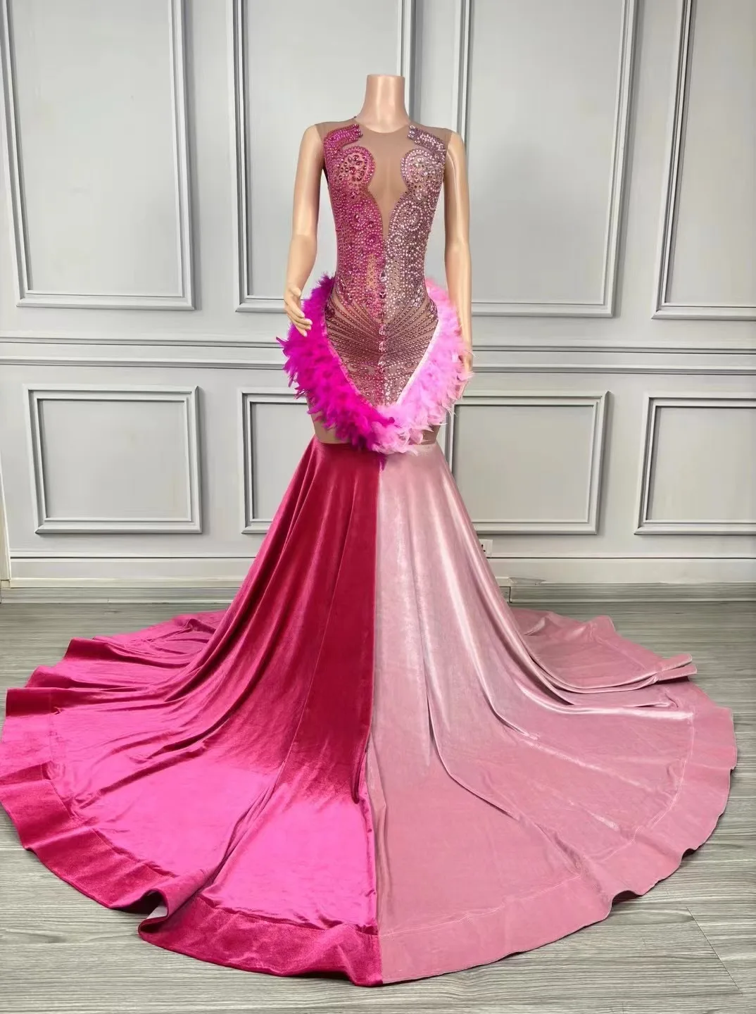 French Romantic Color-Blocked Earbud Princess Dress Birthday Party Photo Studio Exhibition Hall Company Annual Meeting Awards Ce
French Romantic Color-Blocked Earbud Princess Dress Birthday Party Photo Studio Exhibition Hall Company Annual Meeting Awards Ce