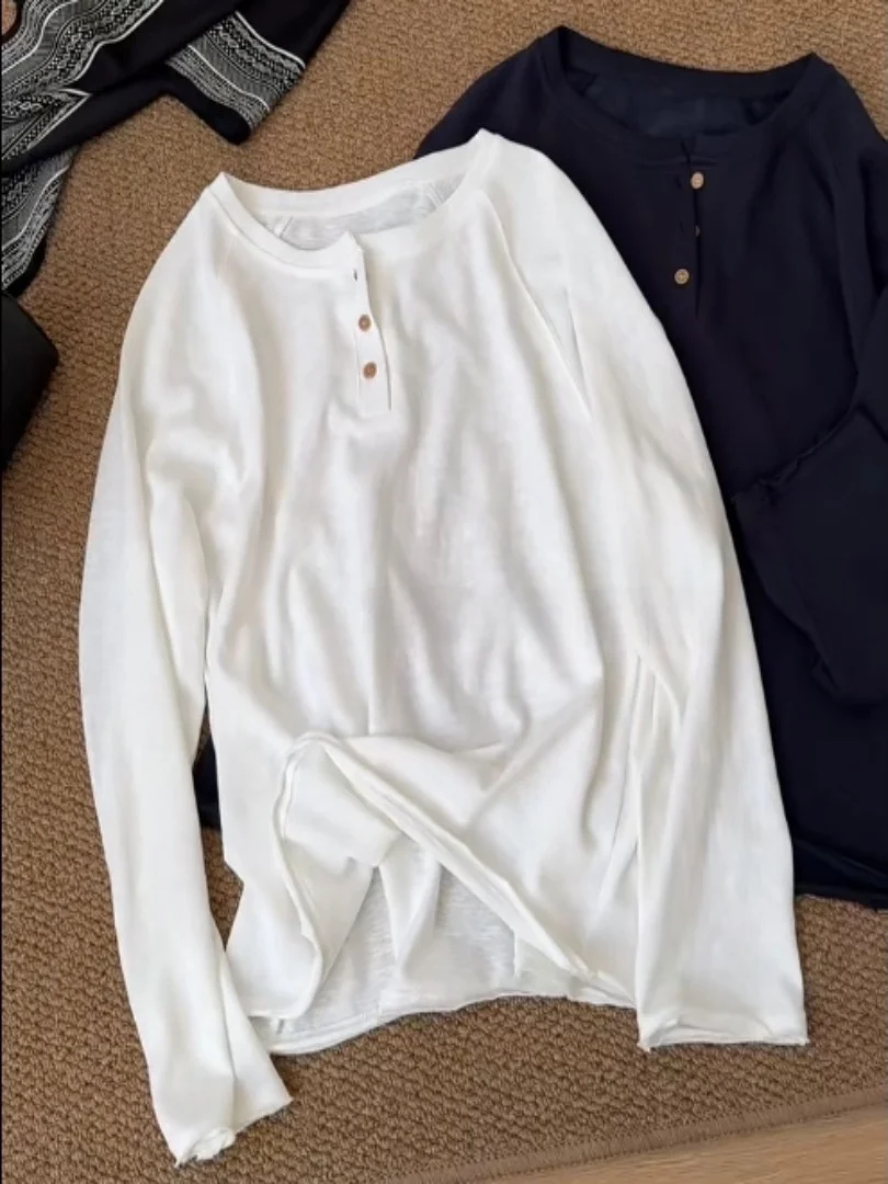 plus Size Versatile White round Ne Long Sve T-irt Women's Spring 2026 Slimming Inner Wear Base Top Korean Sle Loose Fit
plus Size Versatile White round Ne Long Sve T-irt Women's Spring 2026 Slimming Inner Wear Base Top Korean Sle Loose Fit