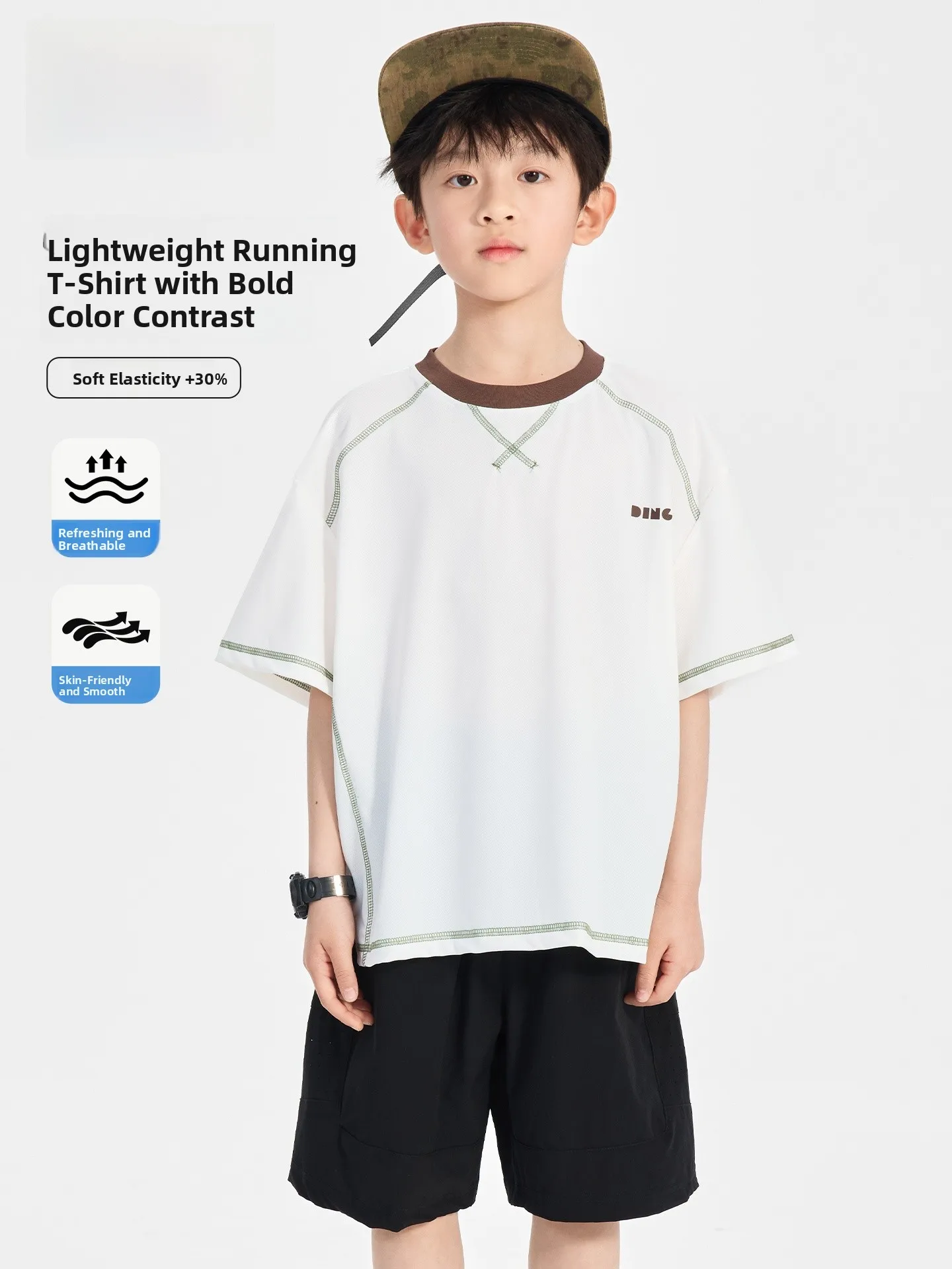 Boys' Summer Sporty Short Sleeve T-shirt Contrast Color Stitching Breathable Lightweight Children's Clothing Kids' Fashion
Boys' Summer Sporty Short Sleeve T-shirt Contrast Color Stitching Breathable Lightweight Children's Clothing Kids' Fashion