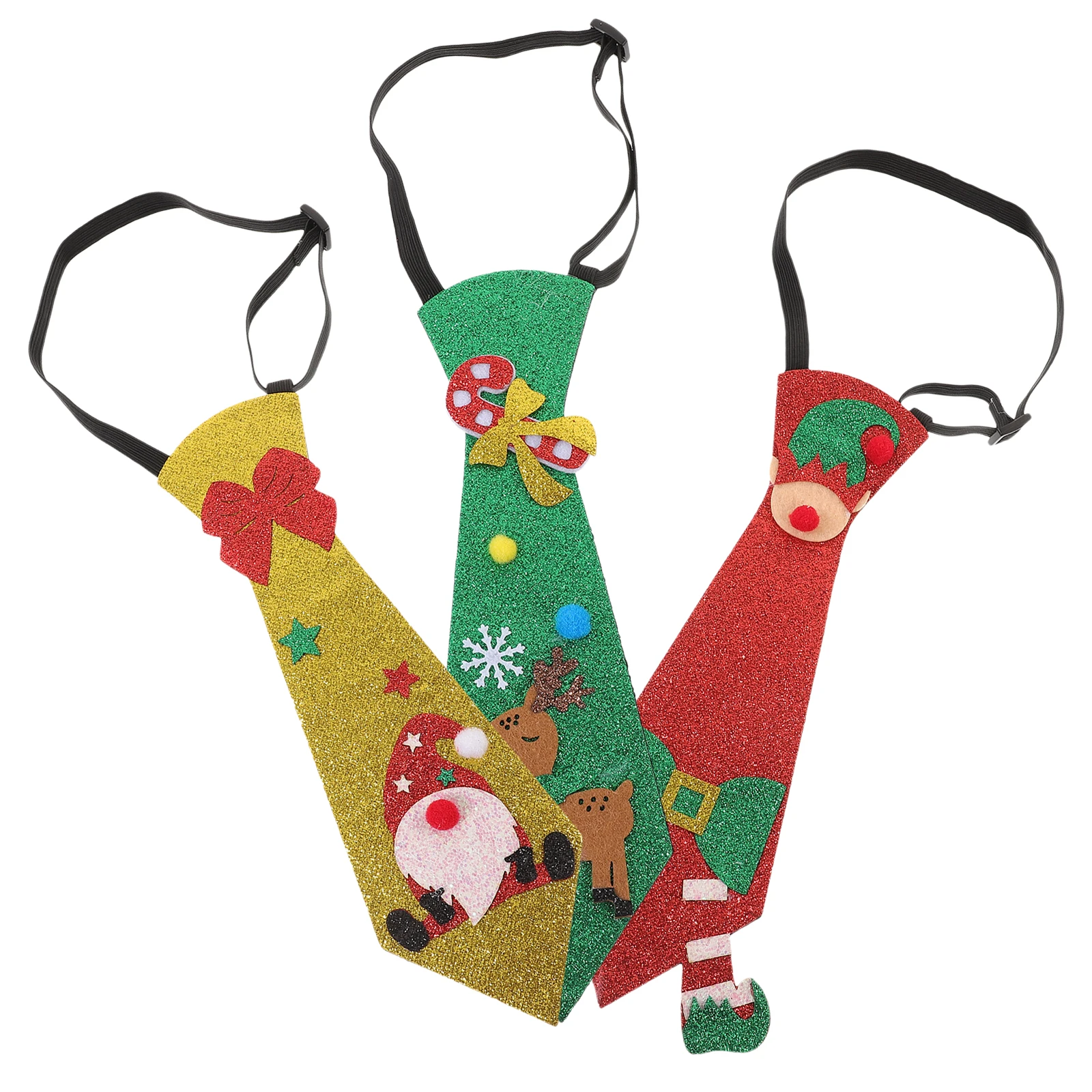 3 Pcs Christmas Ties Felt Golden Dwarf Elf Hat Reindeer Necktie Men Xmas Home Mall DisplayReusable Comfortable
3 Pcs Christmas Ties Felt Golden Dwarf Elf Hat Reindeer Necktie Men Xmas Home Mall DisplayReusable Comfortable