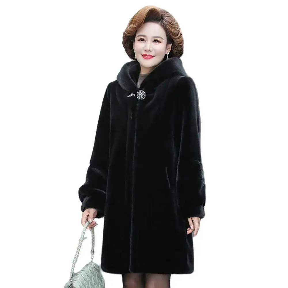 Middle-aged And Elderly Fur Coat Women's Long Hooded High-End Fashion Motherwater Mink Fur Mink Loose Warm Coat Female Tide 5XL
Middle-aged And Elderly Fur Coat Women's Long Hooded High-End Fashion Motherwater Mink Fur Mink Loose Warm Coat Female Tide 5XL