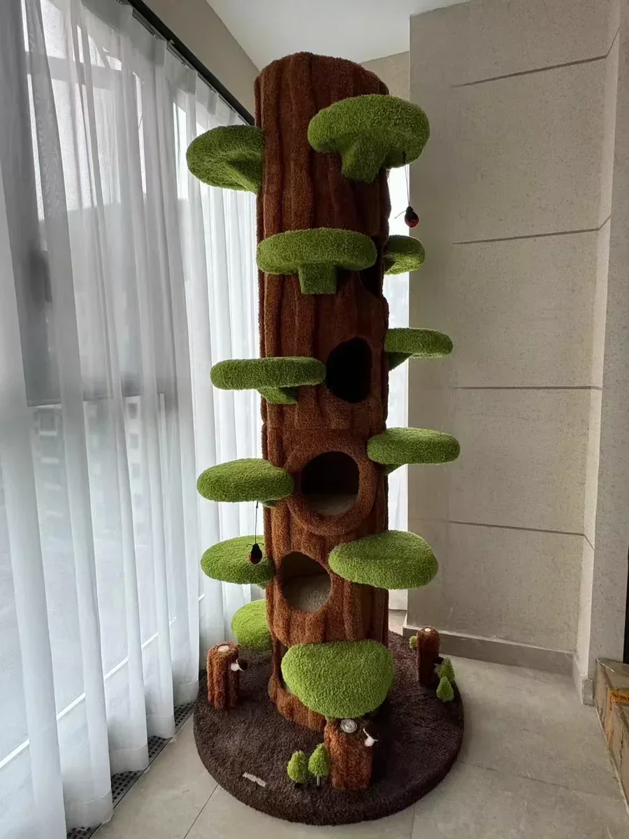 Large Space Cat Climbing Frame Cat Tree Jumping Platform One Piece Solid Wood Luxury Cat Cottage 100*230*46cm
Large Space Cat Climbing Frame Cat Tree Jumping Platform One Piece Solid Wood Luxury Cat Cottage 100*230*46cm