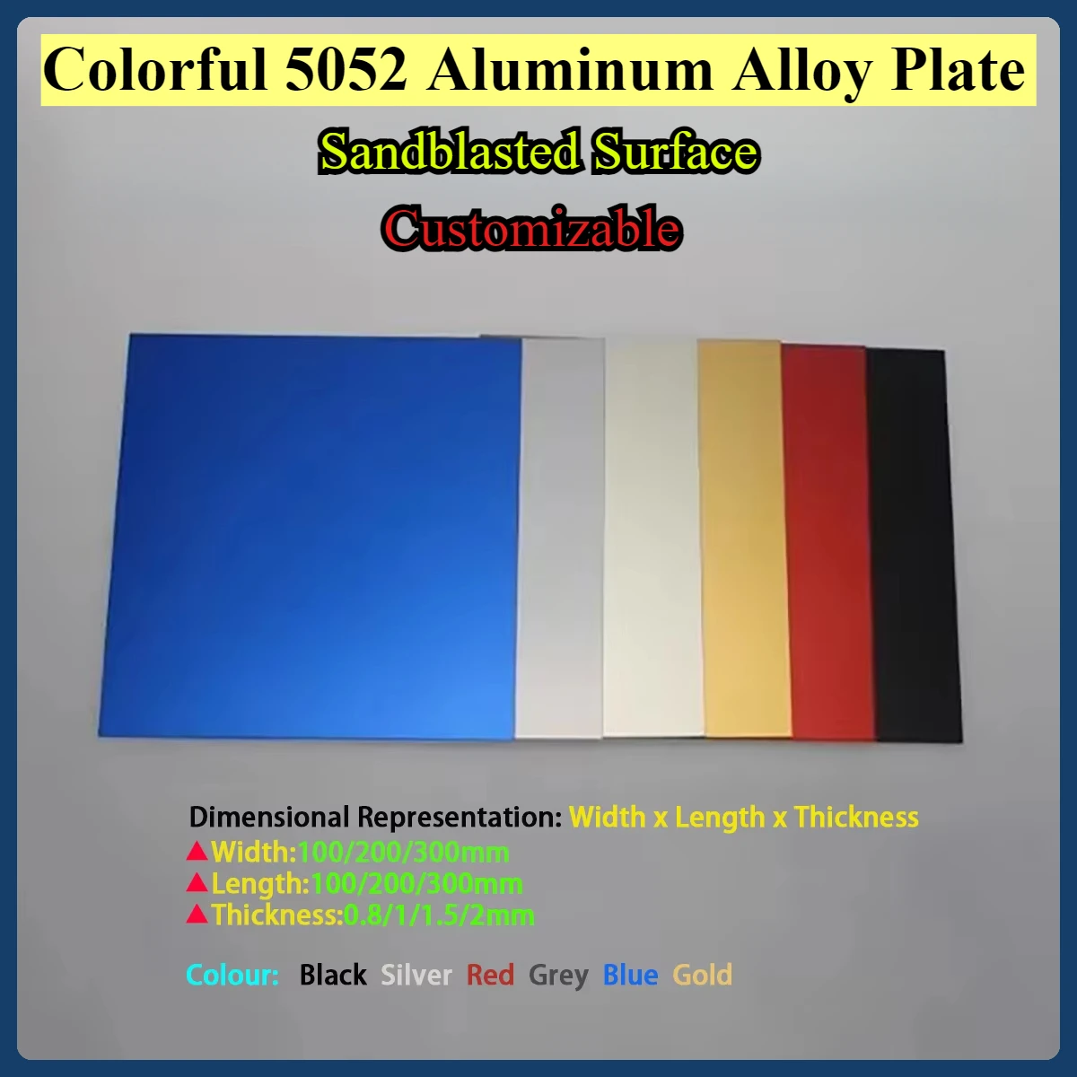 Colorful 5052 Anodized Aluminum Alloy Plate Sandblasted Surface Aluminum Sheet Thickness: 0.8-2mm
Colorful 5052 Anodized Aluminum Alloy Plate Sandblasted Surface Aluminum Sheet Thickness: 0.8-2mm