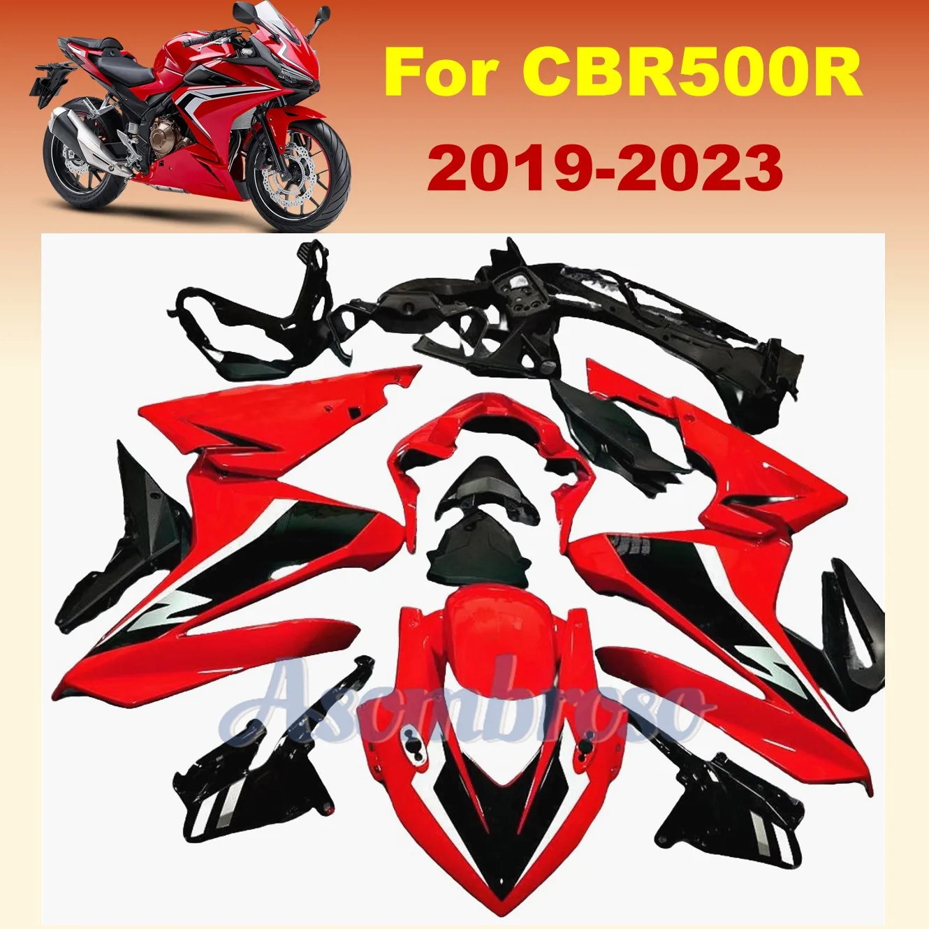 Motorcycle Full Fairing Kit Suitable for CBR500R 2019 2020 2021 2022 2023 CBR500 red black bodywork set
Motorcycle Full Fairing Kit Suitable for CBR500R 2019 2020 2021 2022 2023 CBR500 red black bodywork set