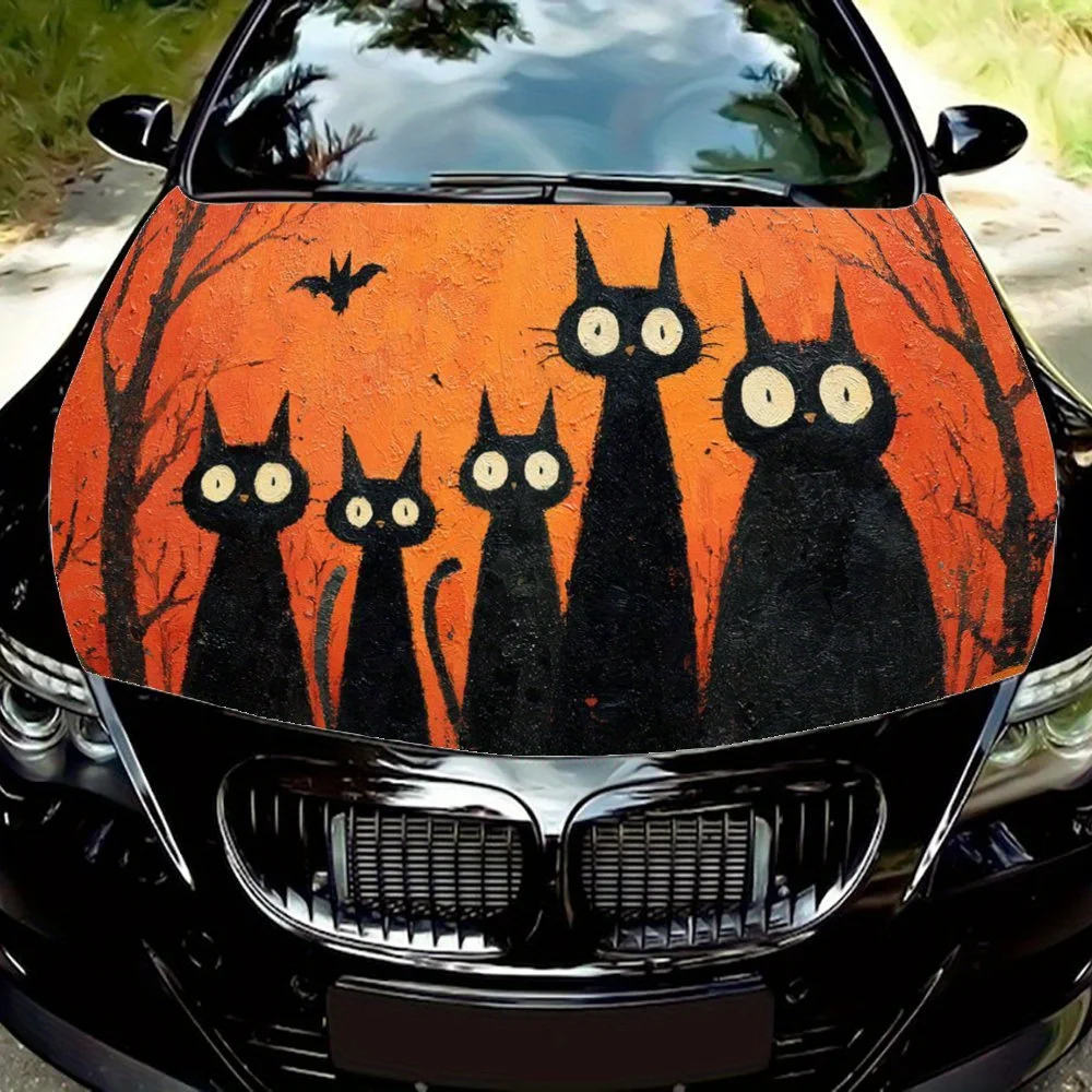 Mystical Halloween Decor Black Cats Dead Trees Pumpkins Car Hood Sticker PVC Self Waterproof stick, Striking Auto Exterior Acces
Mystical Halloween Decor Black Cats Dead Trees Pumpkins Car Hood Sticker PVC Self Waterproof stick, Striking Auto Exterior Acces