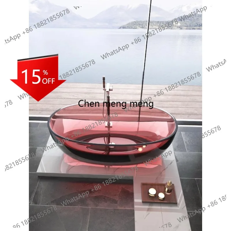 E153 Acrylic Transparent Bathtub Household Color Crystal Resin Hotel Double Adult Bathtub
E153 Acrylic Transparent Bathtub Household Color Crystal Resin Hotel Double Adult Bathtub