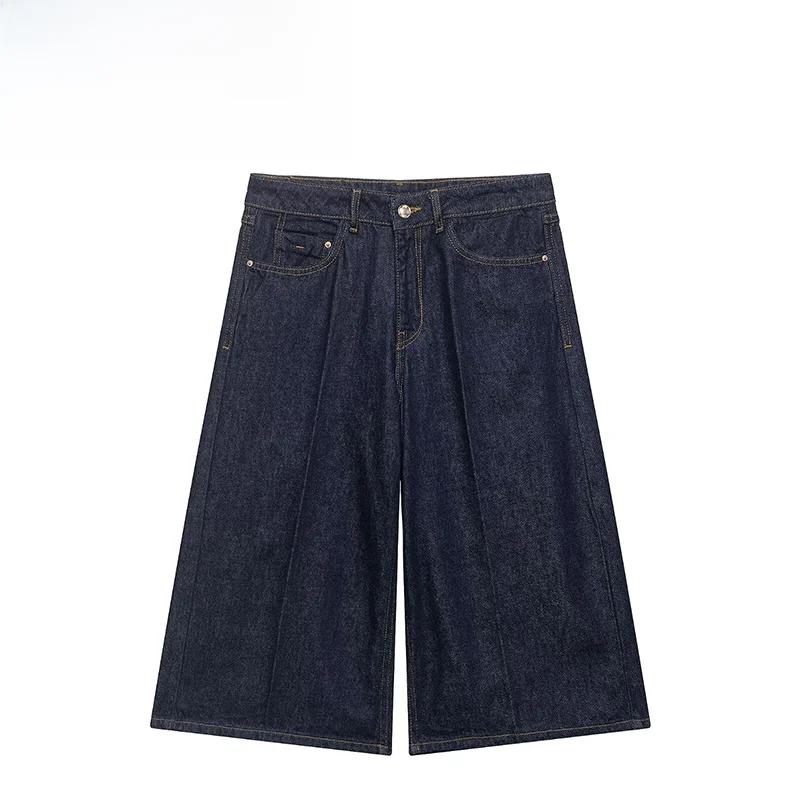 Fashionable Casual Long Denim Shorts for Women Spring New Style Straight Leg No Stretch Polyester Fabric Ladies Jeans Shorts
Fashionable Casual Long Denim Shorts for Women Spring New Style Straight Leg No Stretch Polyester Fabric Ladies Jeans Shorts