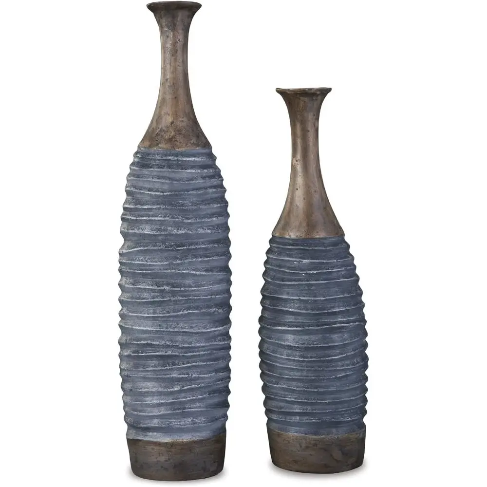 Antique Gray and Brown Two-Piece Ornamental Vase Set
Antique Gray and Brown Two-Piece Ornamental Vase Set