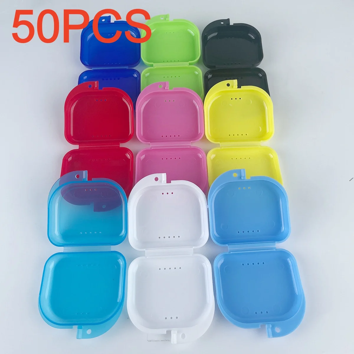 50pcs Denture Storage Box Dental Orthodontic Braces Retainer False Teeth Protective Case Prosthesis Teeth Container Boxes
50pcs Denture Storage Box Dental Orthodontic Braces Retainer False Teeth Protective Case Prosthesis Teeth Container Boxes
