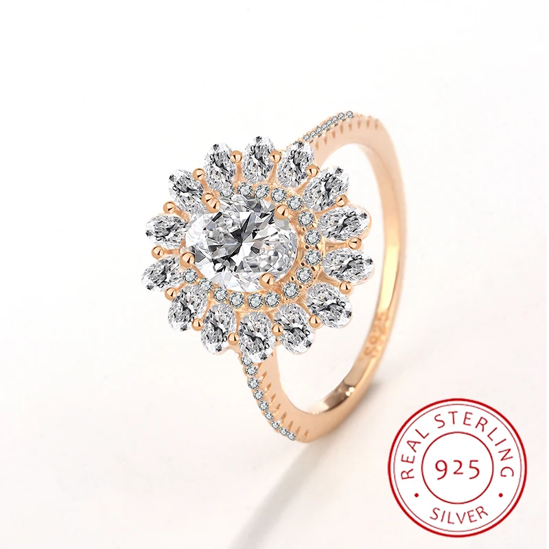 Temperament and Fashion Authentic S925 Silver Sunflower Full Diamond Zircon 14K Gold Ladies Ring
Temperament and Fashion Authentic S925 Silver Sunflower Full Diamond Zircon 14K Gold Ladies Ring
