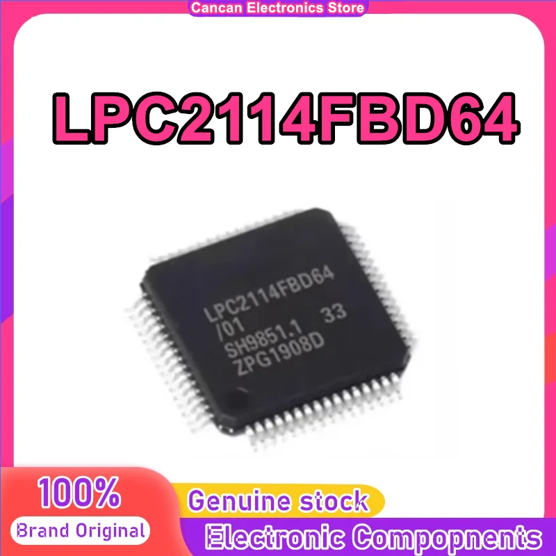 New original LPC2114FBD64/01 LPC2114FBD64 QFP64 microcontroller chip in stock
New original LPC2114FBD64/01 LPC2114FBD64 QFP64 microcontroller chip in stock