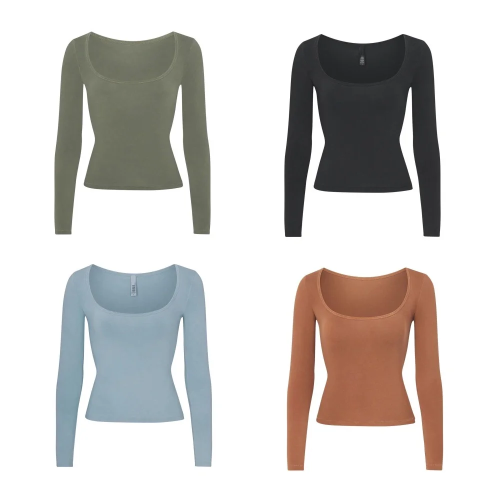 IAMUBABA Slim Fit Long Sve U-Ne модальная футболка для женщин Ele Casual Sle Pure Color Faionable осенняя одежда
IAMUBABA Slim Fit Long Sve U-Ne модальная футболка для женщин Ele Casual Sle Pure Color Faionable осенняя одежда